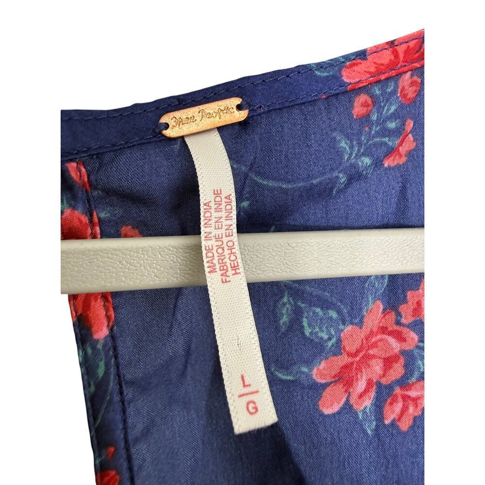 Free People Butterfly Babe Floral Blue Lace Boho Maxi Sz Large - Picture 5 of 8
